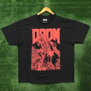 Doom First Person Shooter Video Game Cover T-Shirt Size 2X